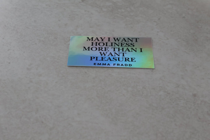 Emma Fradd - Holiness Holographic Sticker