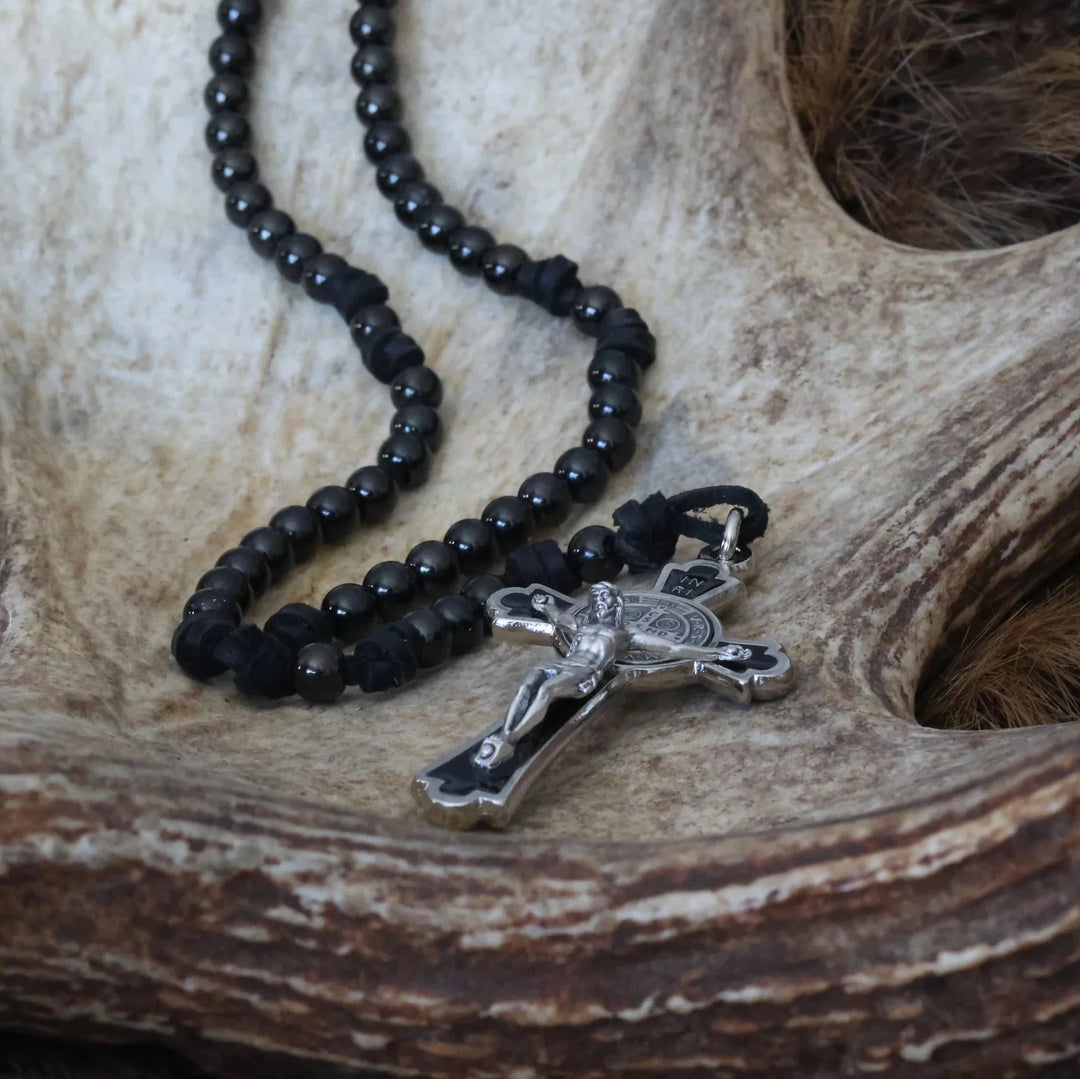 What Makes a Rosary Last: Leather Cord and Metal Beads