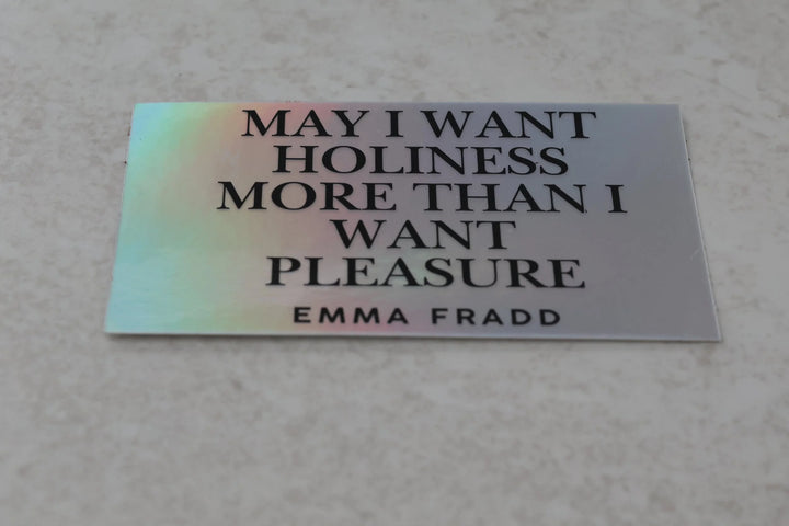 Emma Fradd - Holiness Holographic Sticker