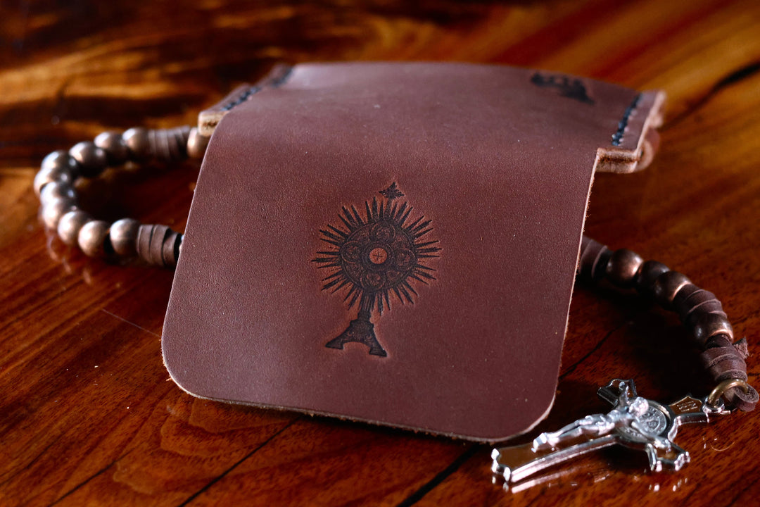 Monstrance Premium Rosary Pouch