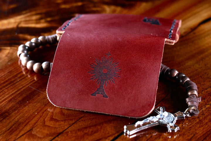 Monstrance Premium Rosary Pouch