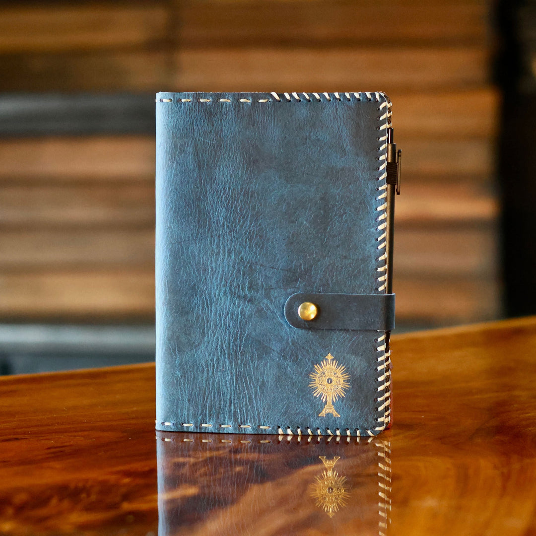 Indigo Gold Foiled Monstrance Journal Cover