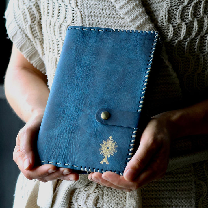 Indigo Gold Foiled Monstrance Journal Cover
