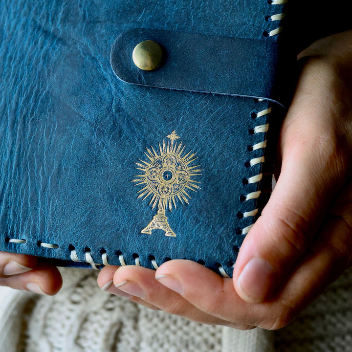 Indigo Gold Foiled Monstrance Journal Cover