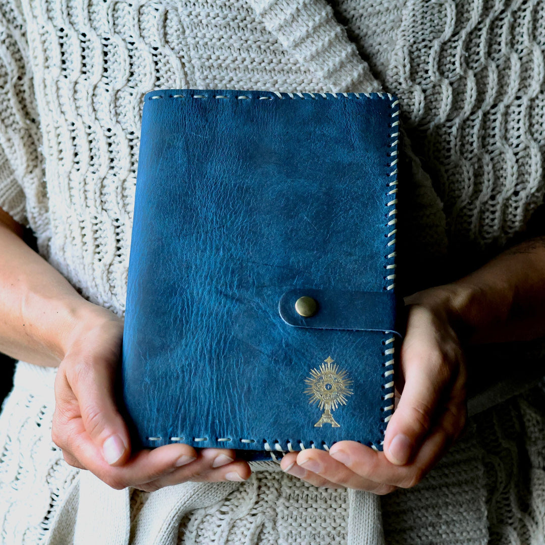 Indigo Gold Foiled Monstrance Journal Cover