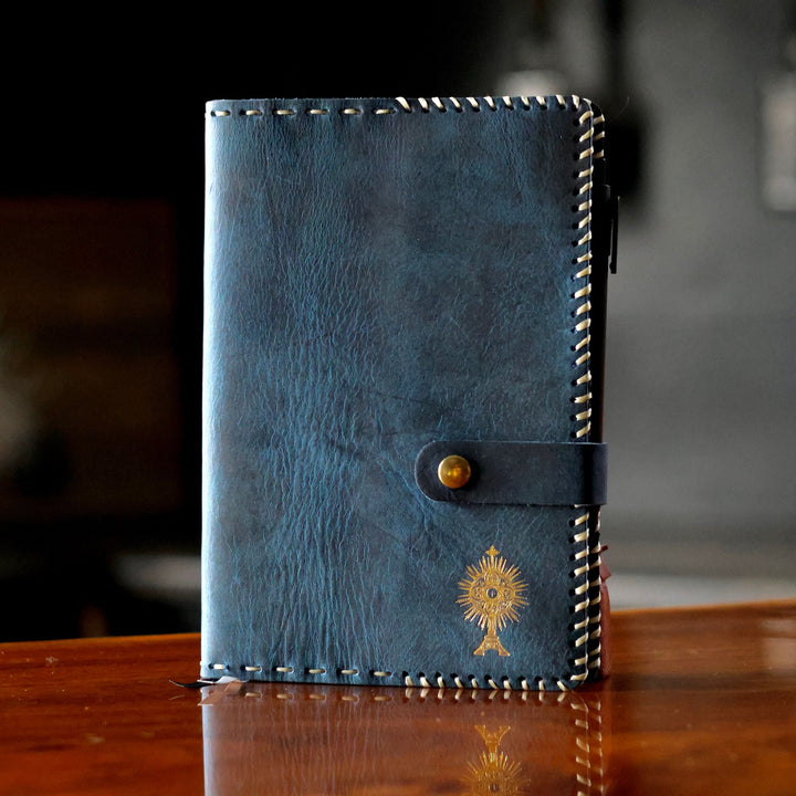 Indigo Gold Foiled Monstrance Journal Cover